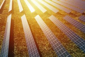 sol- solceller panel, utveckling av alternativ förnybar energi källor foto