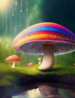 svamp under de regn illustration foto