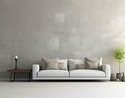 grå modern levande rum med soffa foto