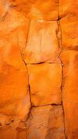 orange sten vägg textur bakgrund. ai genererad foto