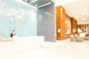 abstrakt oskärpa och defokuserad lobby och lounge på hotellet