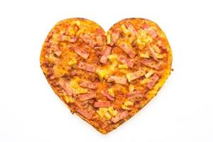 pizza hjärta form foto