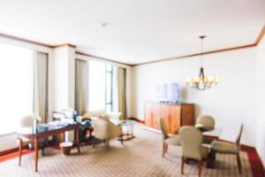 abstrakt suddighet och defokuserad dekoration i hotellrummet foto