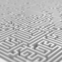vit labyrint bakgrund foto