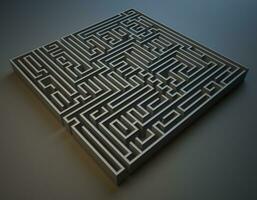 krom fyrkant labyrint foto