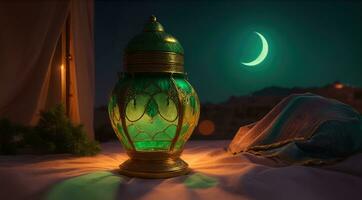 islamic lykta guld för element islamic händelse och firande foto