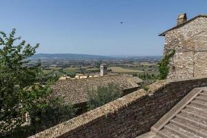 landskap sett från staden Assisi foto