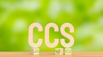 de ccs betyda kol fånga och lagring för teknologi eller eco begrepp 3d tolkning foto