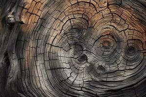 invecklad textur av en riden träd bark foto