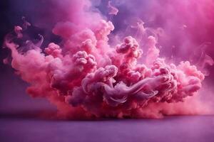 rosa rök bomba tapet, rök bomba bakgrund, rosa rök bomba effekter bakgrund, rök tapeter, färgrik rök bakgrund, abstrakt rök tapeter, ai generativ foto