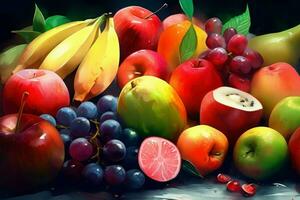 färsk frukt färgrik. generera ai foto