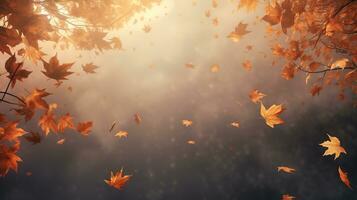 höst löv är flygande bakgrund foto