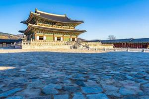 gyeongbokgung palats i Sydkorea foto