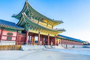 gyeongbokgung palats i Sydkorea foto