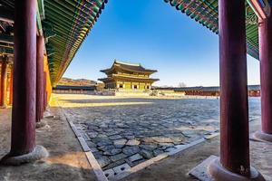 gyeongbokgung palats i Sydkorea foto