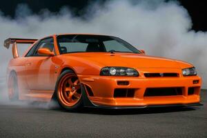 sport bil nissan horisont gtr r32 jdm. proffs Foto