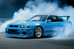 sport bil nissan horisont gtr r32 jdm. proffs Foto