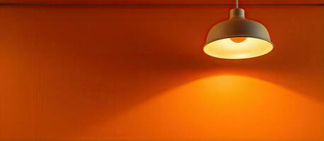 tak monterad lampa i orange foto