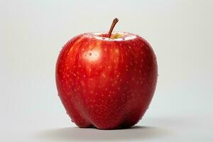 äpple, röd äpple isolerat på de bakgrund. generativ ai foto