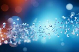 färgrik molekyler dna, helix, atomer, neuroner abstrakt vetenskaplig bakgrund ai genererad foto