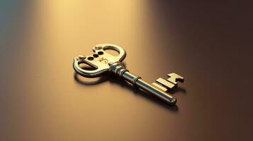nycklar, företag begrepp till låsa upp potential nyckel till Framgång eller finansiell möjligheter. generativ ai foto