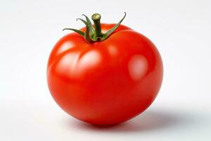 röd tomat isolerat på vit bakgrund. generativ ai foto