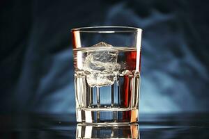 begrepp av stark alkoholhaltig dryck. vodka dryck. generativ ai foto