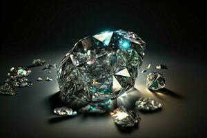 kunglig skinande diamant bakgrund en skatt generativ ai teknologi foto