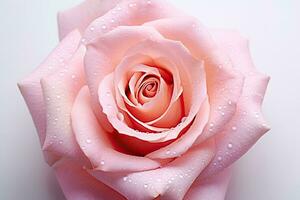 rosa reste sig blomma isolerat på vit bakgrund. generativ ai foto