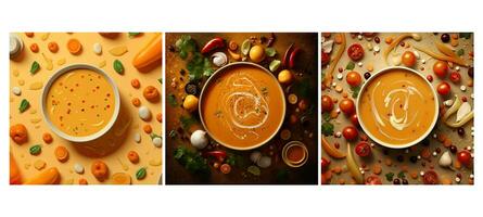 flytande soppa mat textur bakgrund foto