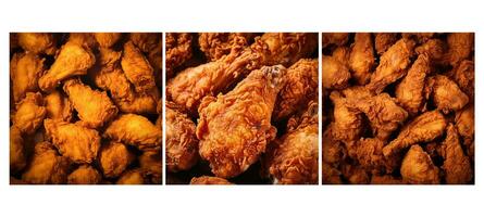 måltid friterad kyckling mat textur bakgrund foto