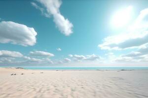 3d framställa strandlandskap bakgrund generativ ai foto