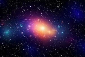 kosmisk lutning galax horisont pittoresk starry planet universum grafisk illustration generativ ai foto