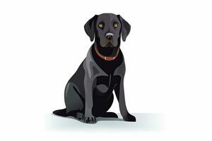 labrador hund grafisk illustration isolerat på en bakgrund generativ ai foto