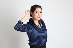 asiatisk kvinna isolerad foto