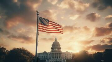 USA oberoende dag den är en deklaration av oberoende och democracy.the 4:e av juli är de oberoende dag av de förenad stater. där kommer vara en firande och visa de demokrati. generativ ai foto