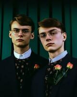 tvilling Pojkar ai genererad foto