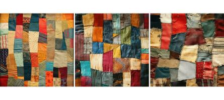 design patchwork tyg bakgrund textur foto