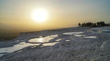 solnedgång i pamukkale foto