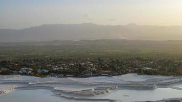 solnedgång i pamukkale foto