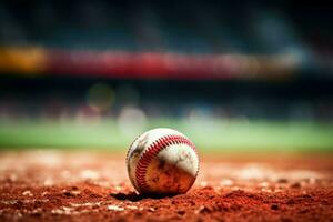 vibrerande baseboll boll. generera ai foto