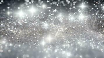 silver- och vit glitter textur jul abstrakt bakgrund foto