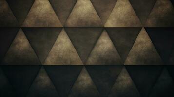 abstrakt svart triangel former på åldrig papper textur ai genererad foto