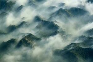 en fängslande bakgrund av virvlande dimma och smokey dimma. ai genererad foto