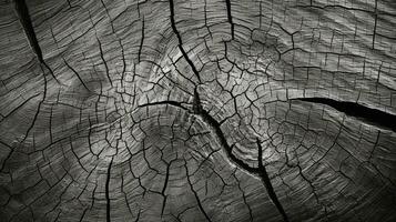 detaljerad textur av träd bark i svartvit med ett organisk känna, idealisk för miljö- kampanjer ai generativ foto