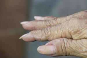 detaljer om en forntida människas hand foto