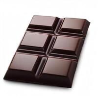 mörk choklad bar isolerat på vit bakgrund. ai generativ foto