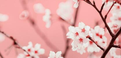 körsbär blommar ljus färgad bakgrund av natur i japan foto
