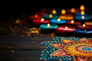 ljus dekoration för diwali Semester foto