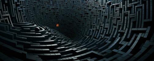 vriden fraktal labyrinter spiralformad in i absurt komplex än fängslande mått foto